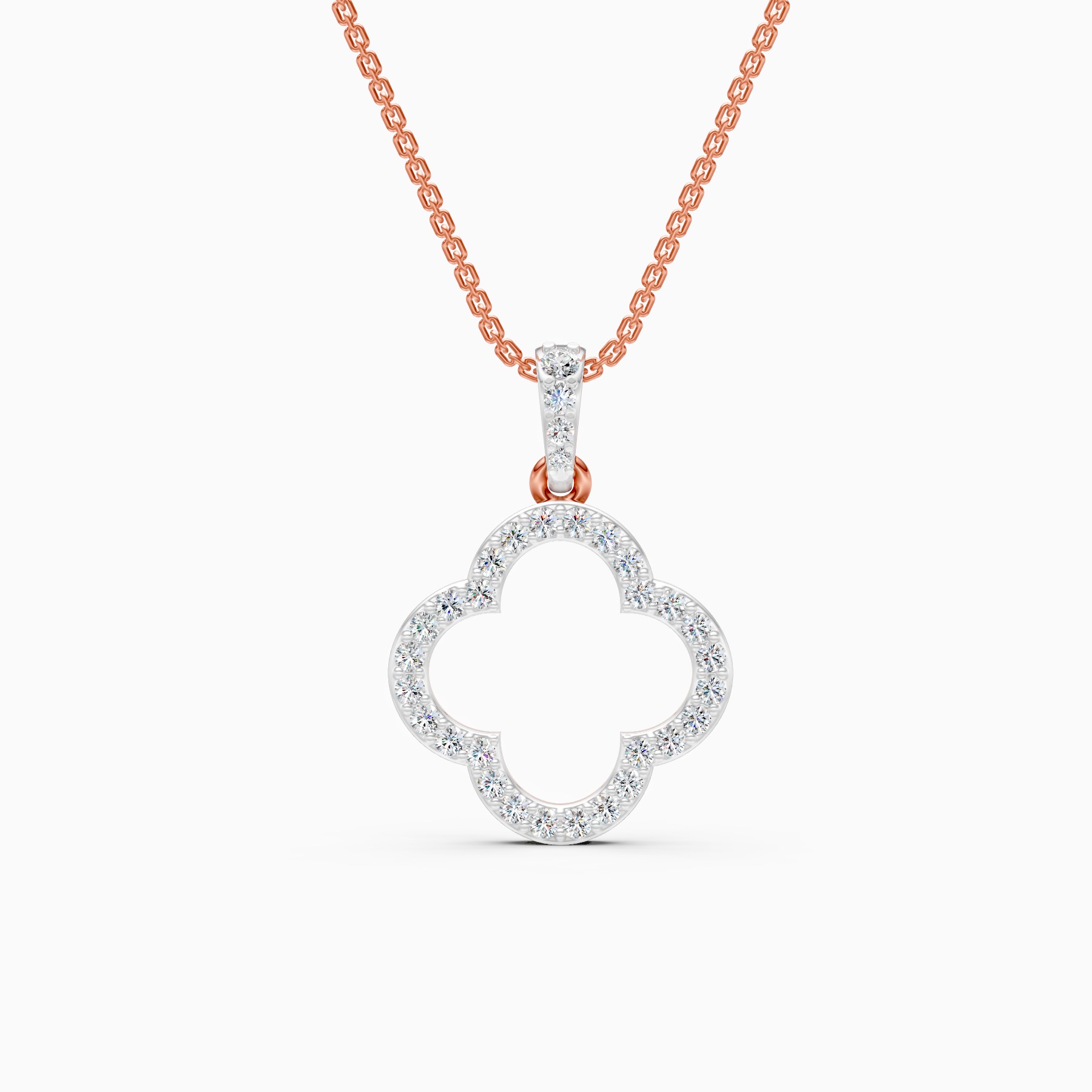 Clover Lab Grown Diamond Pendant Necklace
